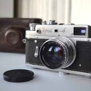 Early Zorki 4 Soviet Rangefinder Camera 35mm Jupiter 8 Red P 2/50mm S/N 5913595