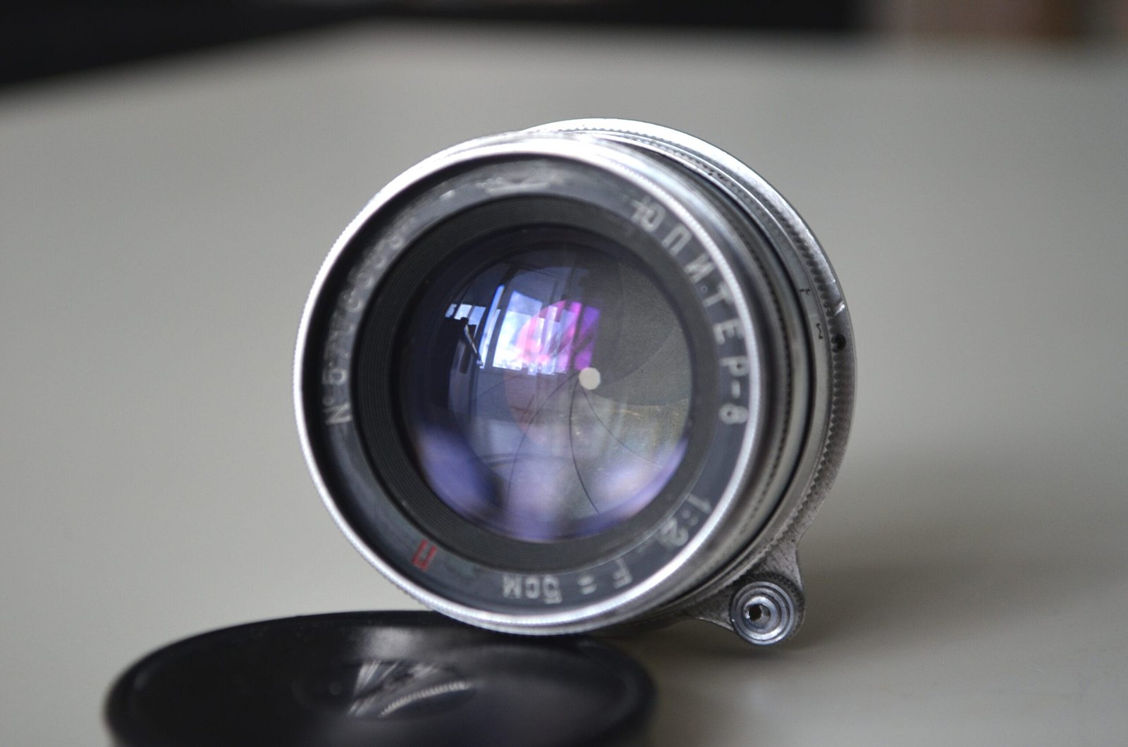 Early Jupiter 8 2/50mm KMZ Red P M39 rangefinder soviet lens s/n 5706589 - Image 6