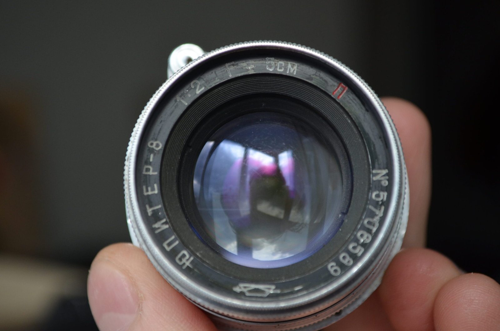 Early Jupiter 8 2/50mm KMZ Red P M39 rangefinder soviet lens s/n 5706589 - Image 9