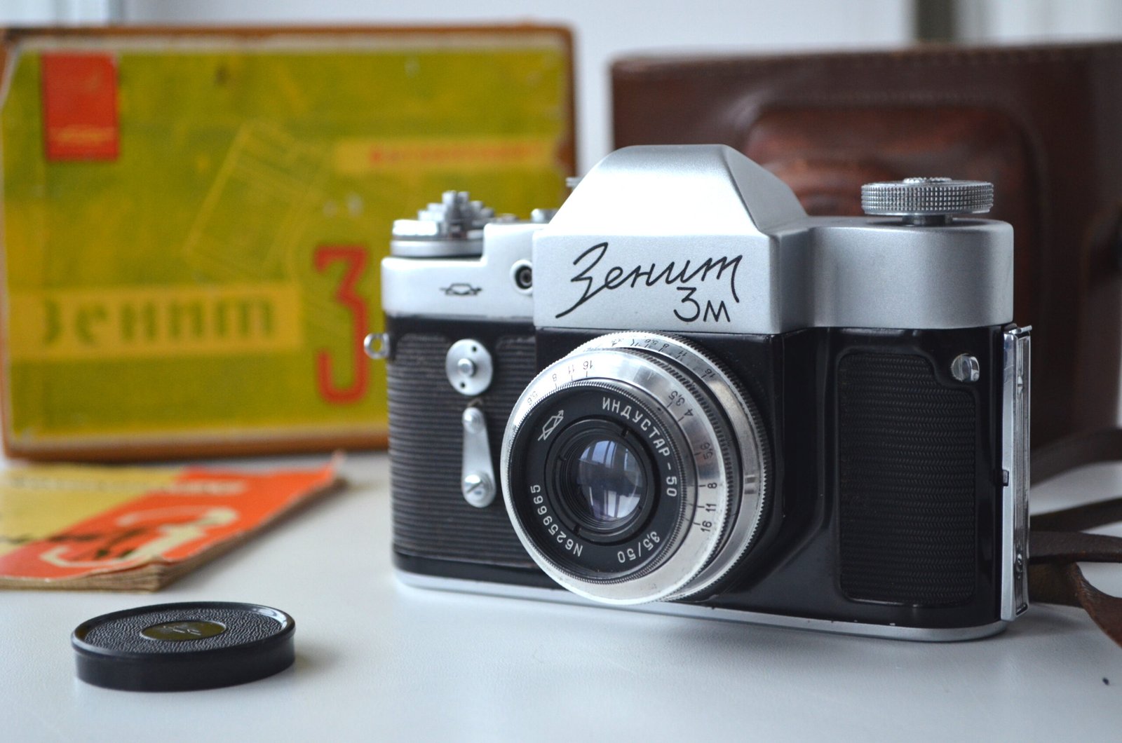 Zenit 3m Soviet 35mm SLR Camera Industar 50 3.5/50mm in original box