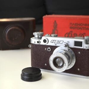 Red FED 2 Soviet film rangefinder camera Industar-26m f2.8/50mm