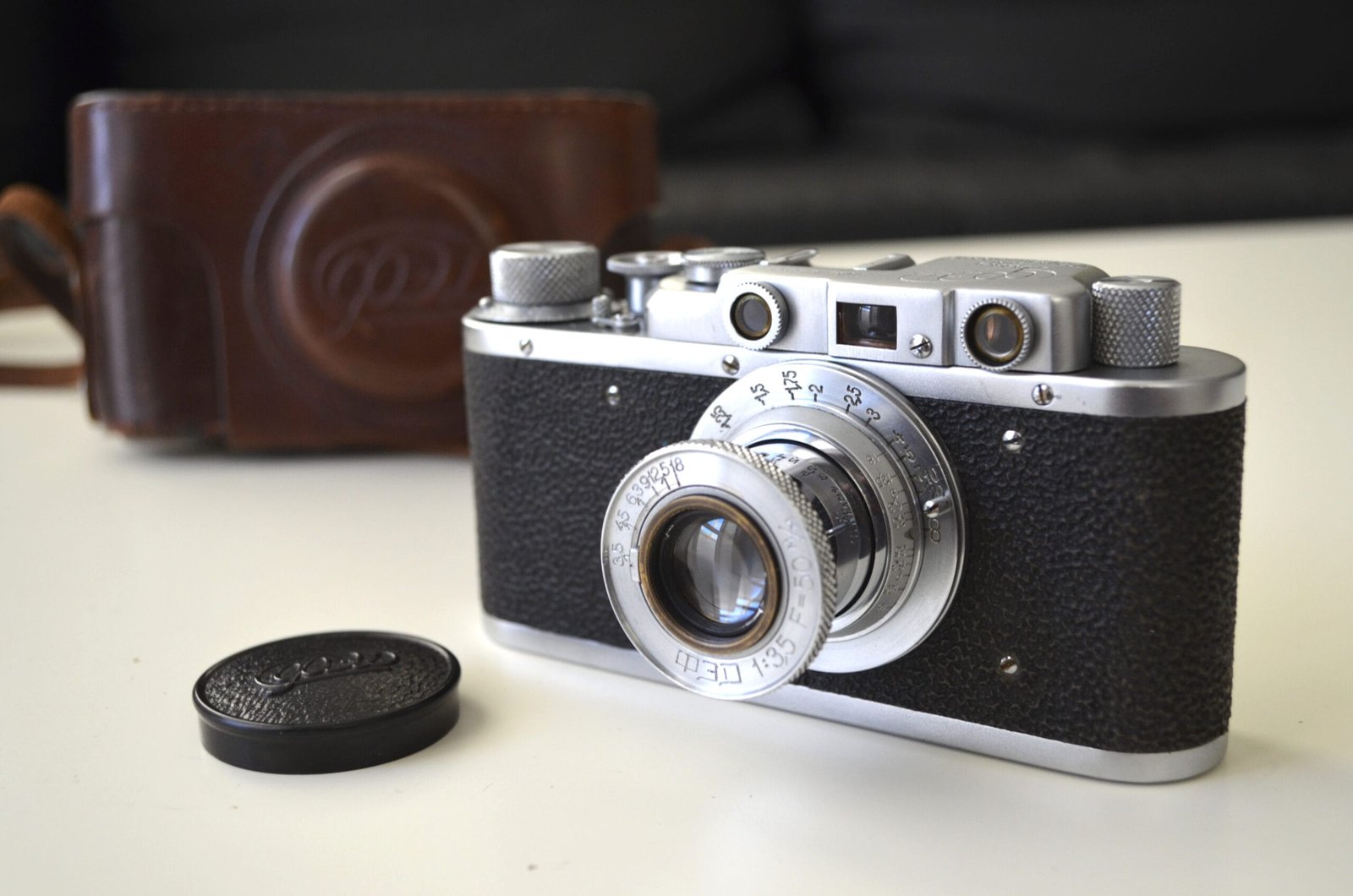 Dzerzhinsky FED 1 Soviet Rangefinder Camera 35mm industar 10 3.5/50mm S/N 318867