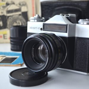 Zenit E Soviet 35mm SLR Camera with Helios 44-2 2/58mm Lens M42 original box