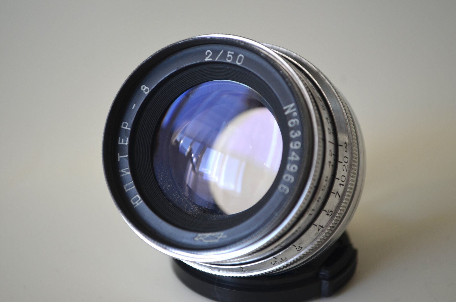 JUPITER 8 2/50mm M39 rangefinder soviet lens s/n 6394966 - Image 5