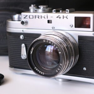 Zorki 4k Soviet Rangefinder Camera 35mm with Jupiter 8 2/50mm S/N 77149833