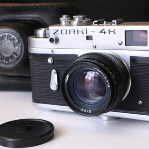 Zorki 4k Soviet Rangefinder Camera 35mm with Jupiter 8 2/50mm S/N 75899582