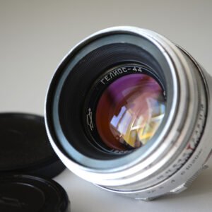 Rare HELIOS 44 KMZ Lens M39 Silver 13 blades S/N 0073061