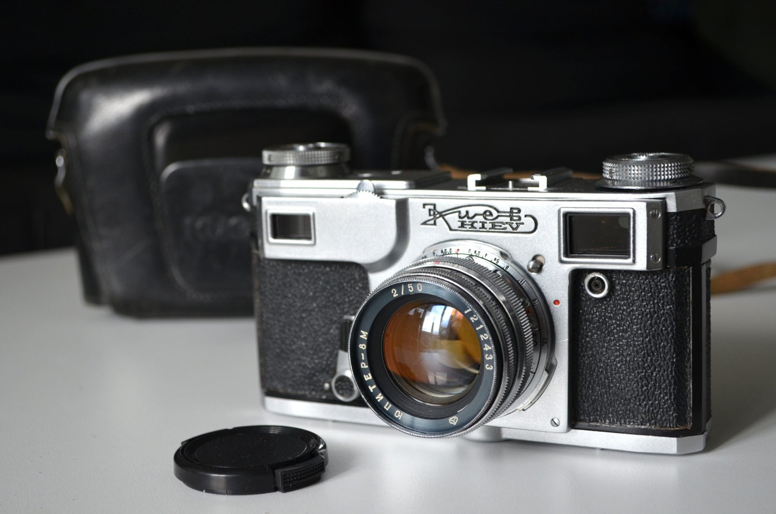 KIEV 4A 35mm RF camera with Jupiter 8m 2/50mm lens s/n 7824389